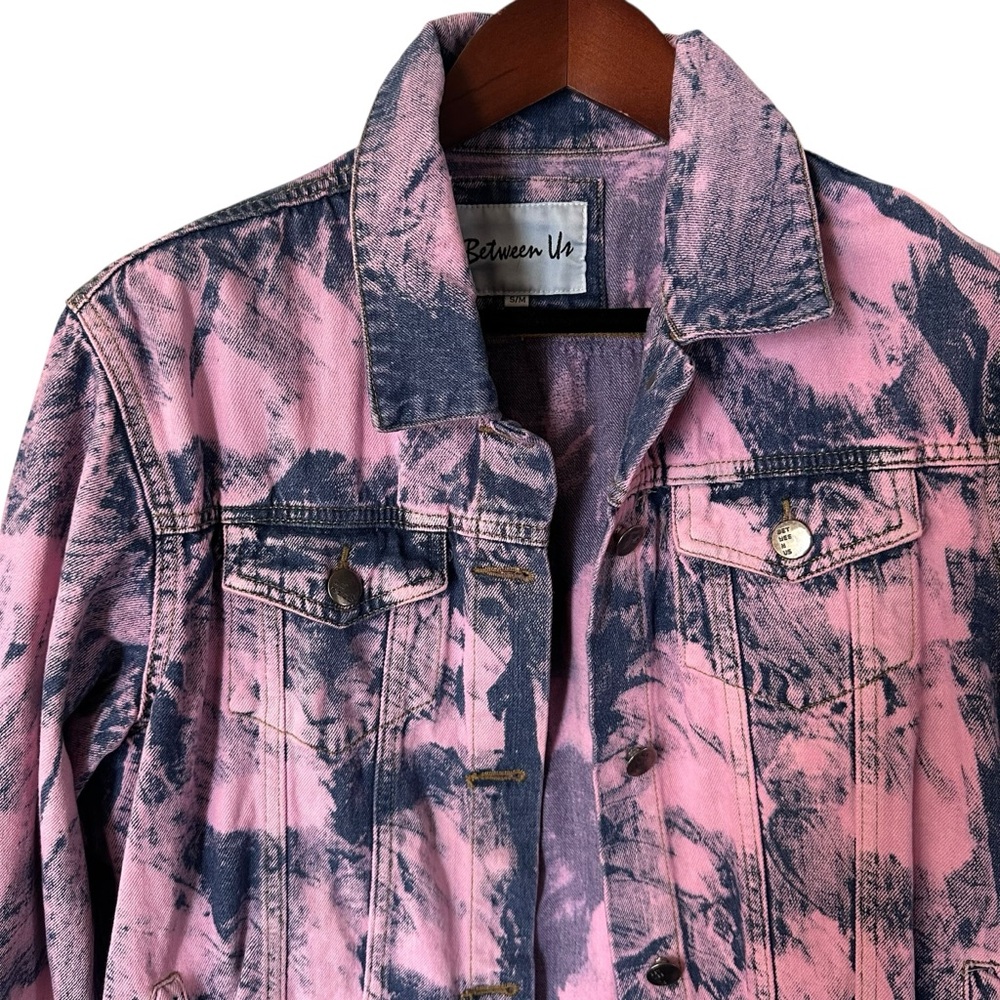 Between Us Pink Washed Jean Jacket S/M